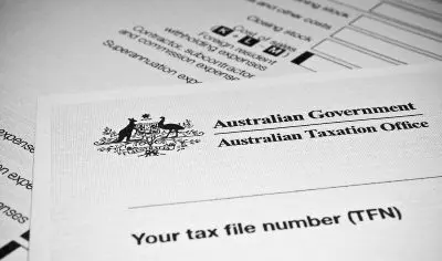 paperwork showing australian tax file number