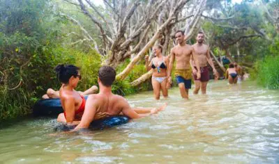 Enjoy a fun-filled day on a sunny, tree-lined river with inflatables and swimming costumes, all included in our £99 Per Day Budget Package.