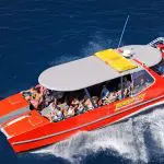 Thundercat boat in the ocean at Whitsundays