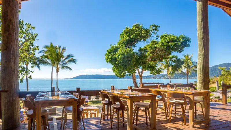 Oceanfront beach bar