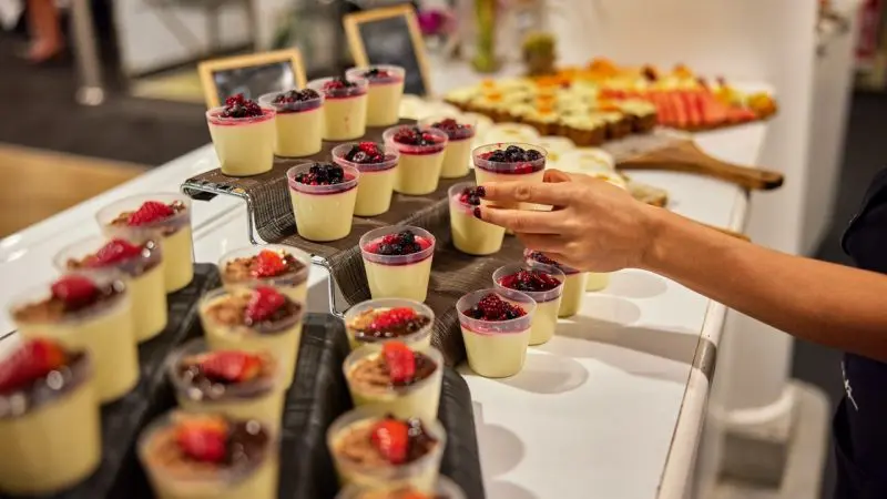 Buffet Desert pots on the spirit of cairns dinner cruise