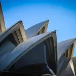 Up-close view of Sydney Opera House sails, an iconic landmark and must-see attraction on top-rated Sydney Harbour catamaran cruises.