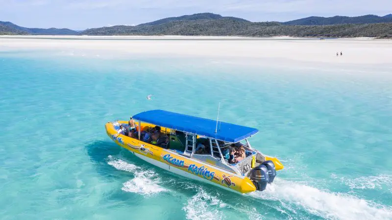 Ocean rafting boat in Whitsundays